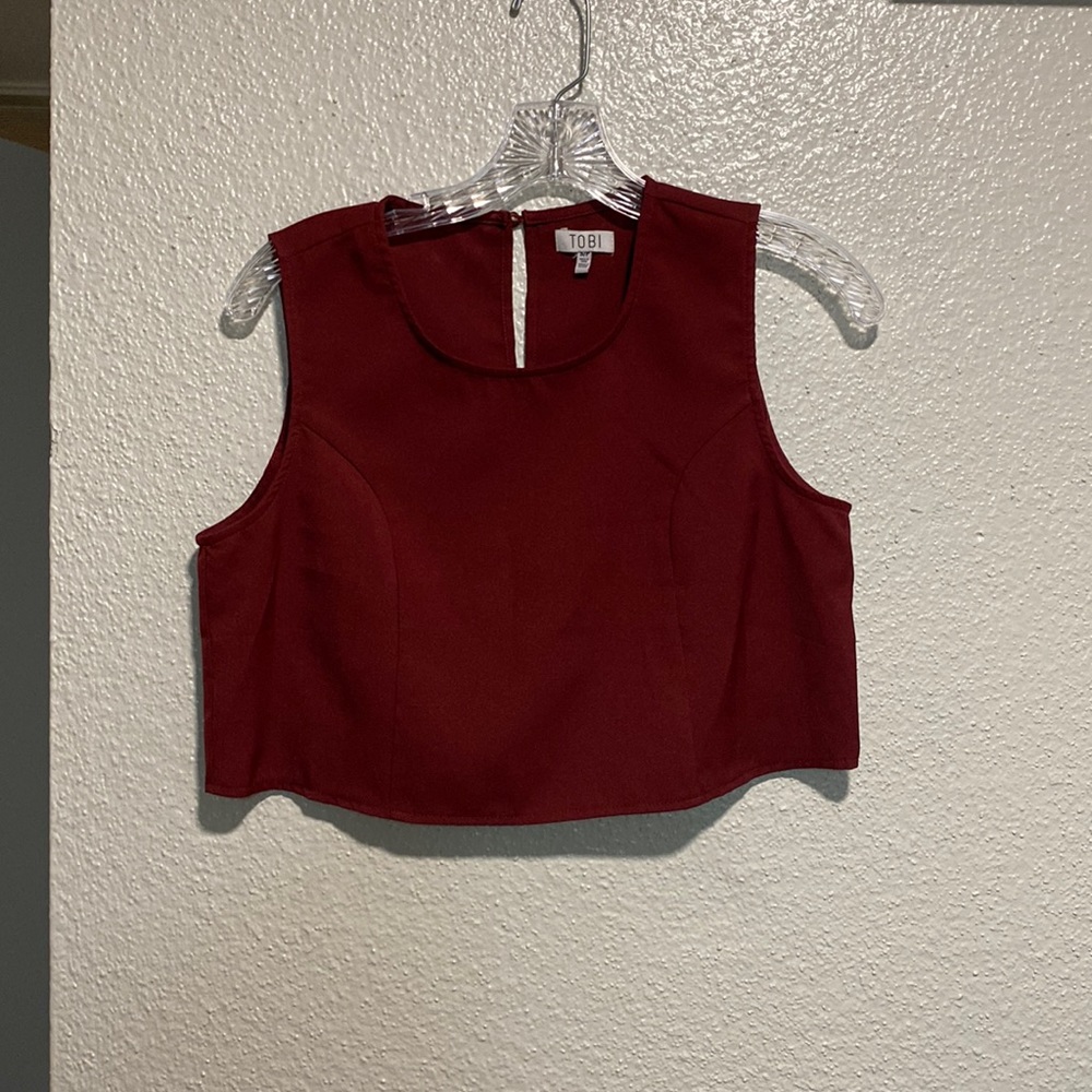 Burgundy Crop Top